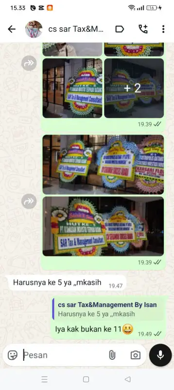 Testimonial papan bunga PULAU TALIABU