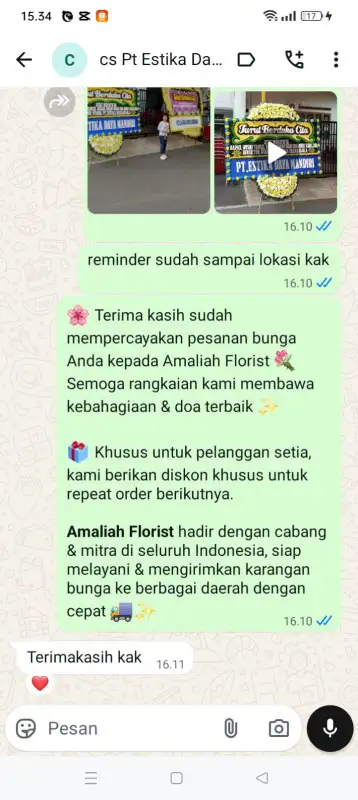 Testimonial Papan Bunga duka PULAU TALIABU