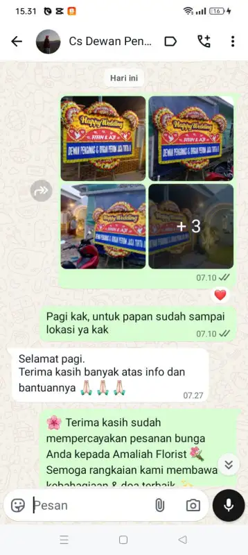 Testimonial papan bunga PULAU TALIABU